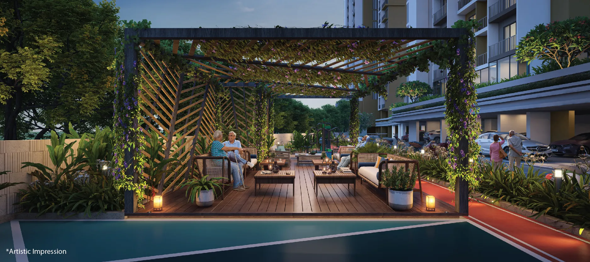 Senior Citizen Pergola Seating